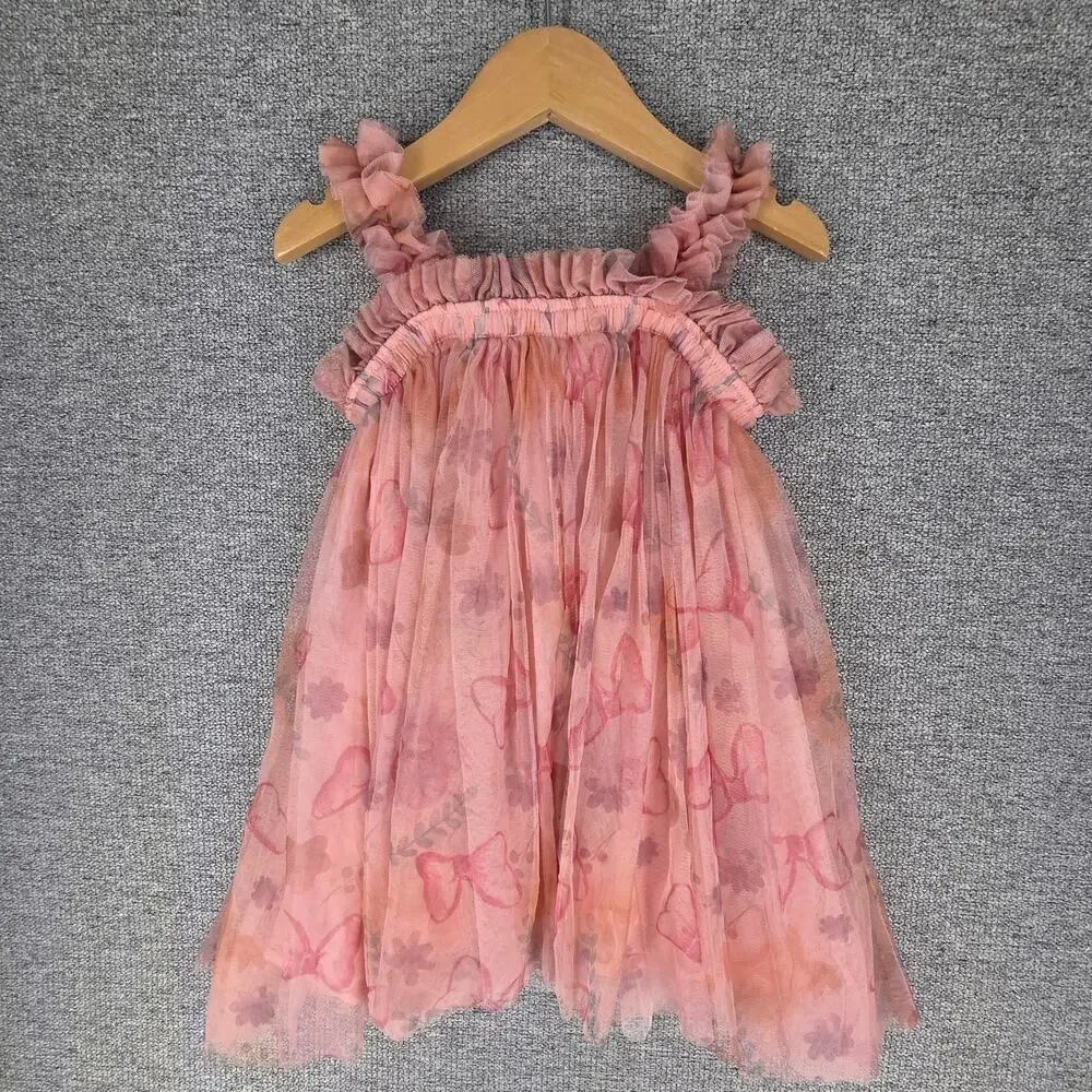 DISNEY JUNIOR MINNIE MOUSE BOW PRINT DRESS – TODDLER GIRLS – SIZE 2T – CLEAN